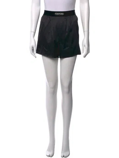 Pre-owned Tom Ford Silk Mini Shorts In Black