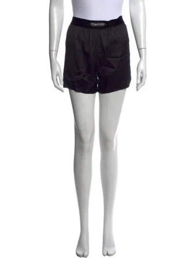 Pre-owned Tom Ford Silk Mini Shorts In Black