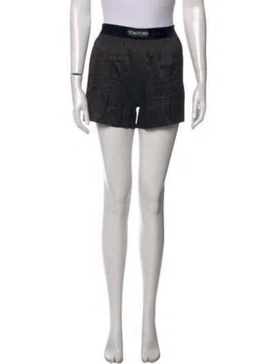 Pre-owned Tom Ford Silk Mini Shorts In Black