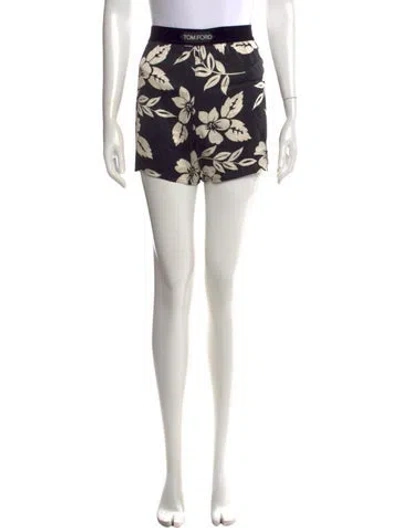 Pre-owned Tom Ford Silk Mini Shorts In Black