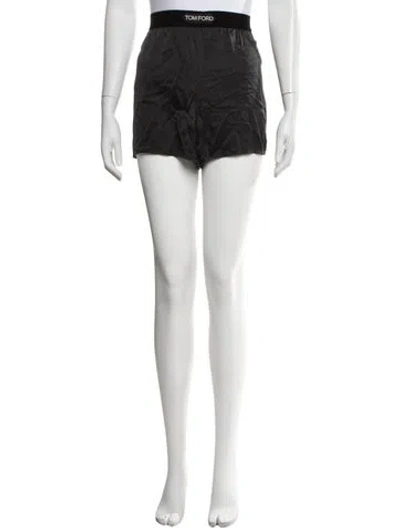 Pre-owned Tom Ford Silk Mini Shorts In Black