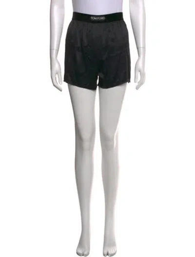 Pre-owned Tom Ford Silk Mini Shorts In Black
