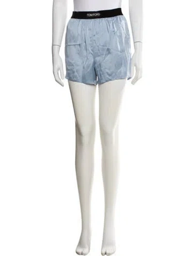 Pre-owned Tom Ford Silk Mini Shorts In Blue