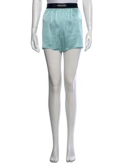 Pre-owned Tom Ford Silk Mini Shorts In Blue
