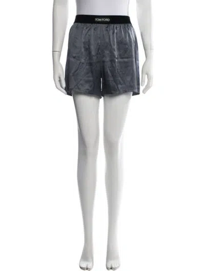 Pre-owned Tom Ford Silk Mini Shorts In Blue
