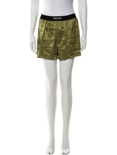 Pre-owned Tom Ford Silk Mini Shorts In Green