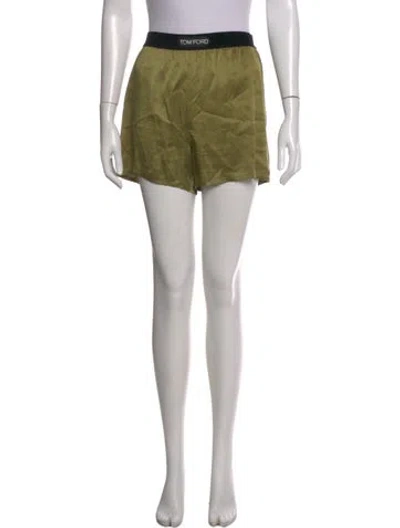 Pre-owned Tom Ford Silk Mini Shorts In Green