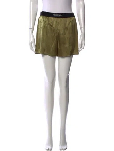 Pre-owned Tom Ford Silk Mini Shorts In Green