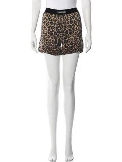 Pre-owned Tom Ford Silk Mini Shorts In Neutrals