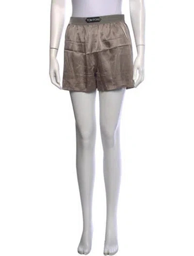 Pre-owned Tom Ford Silk Mini Shorts In Neutrals