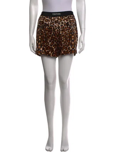 Pre-owned Tom Ford Silk Mini Shorts In Neutrals