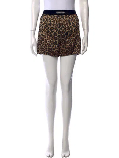 Pre-owned Tom Ford Silk Mini Shorts In Neutrals