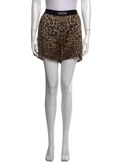 Pre-owned Tom Ford Silk Mini Shorts In Neutrals