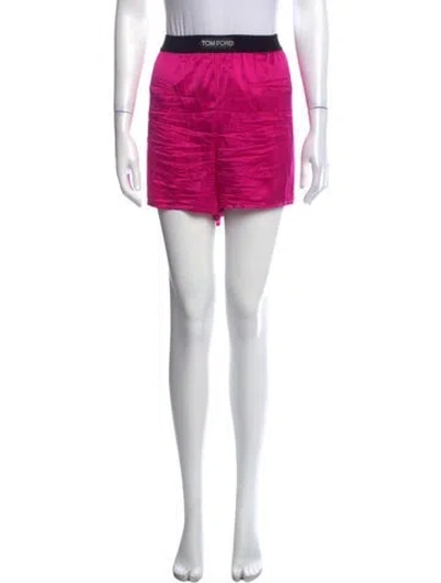 Pre-owned Tom Ford Silk Mini Shorts In Pink