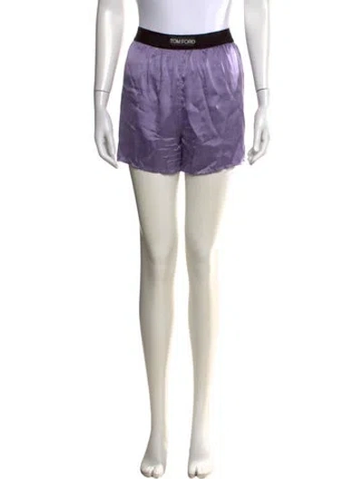 Pre-owned Tom Ford Silk Mini Shorts In Purple