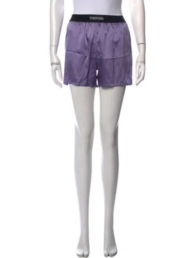 Pre-owned Tom Ford Silk Mini Shorts In Purple