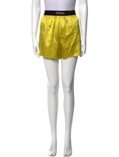 Pre-owned Tom Ford Silk Mini Shorts W/ Tags In Green