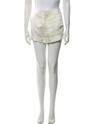 Pre-owned Tom Ford Silk Mini Shorts In White