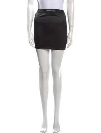 Pre-owned Tom Ford Silk Mini Skirt In Black