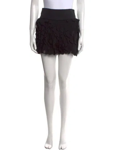 Pre-owned Tom Ford Silk Mini Skirt In Black