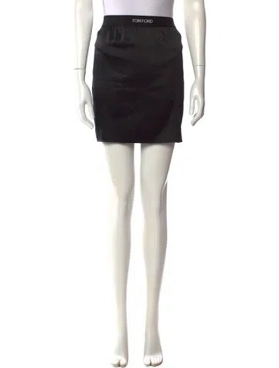 Pre-owned Tom Ford Silk Mini Skirt In Black