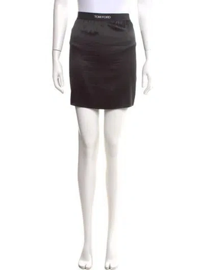 Pre-owned Tom Ford Silk Mini Skirt In Black