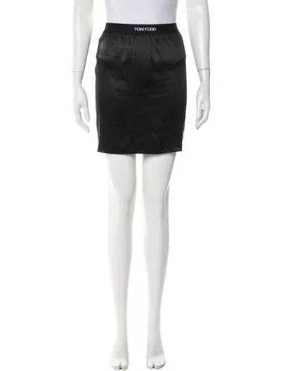 Pre-owned Tom Ford Silk Mini Skirt In Black