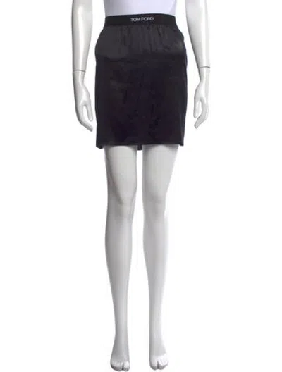 Pre-owned Tom Ford Silk Mini Skirt In Black