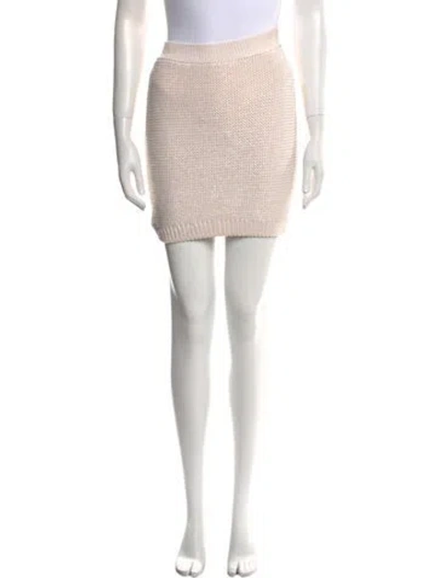 Pre-owned Tom Ford Silk Mini Skirt In Neutral