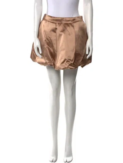 Pre-owned Tom Ford Silk Mini Skirt In Neutral