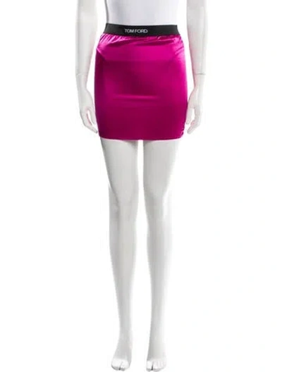 Pre-owned Tom Ford Silk Mini Skirt In Pink