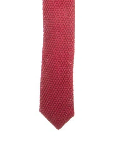 Pre-owned Tom Ford Silk Neck Tie In Red
