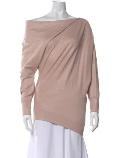 Pre-owned Tom Ford Silk Off-the-shoulder Sweatshirt In Pink