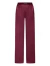 Tom Ford Fuchsia Pants With Elastic Waist With Logo Lettering In Silk Stretch Woman