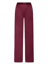 Tom Ford Fuchsia Pants With Elastic Waist With Logo Lettering In Silk Stretch Woman In Pink