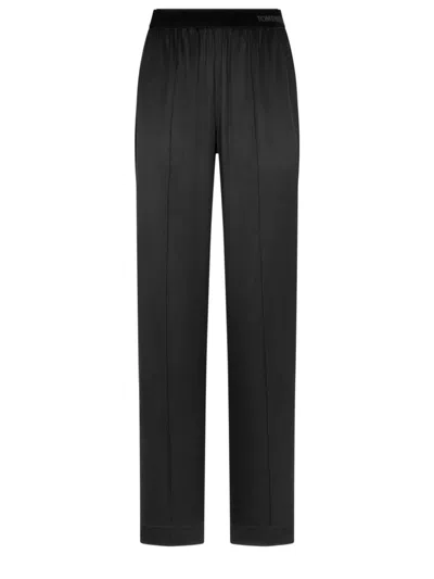 Tom Ford Silk Pajama Pants In Black