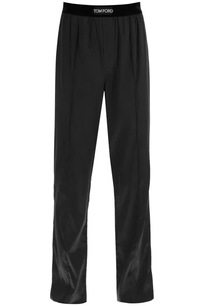 Tom Ford Silk Pajama Pants In Black