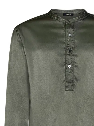 Tom Ford Henley Shirt In Green