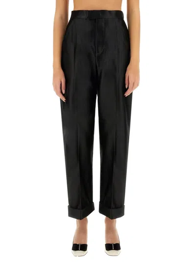 Tom Ford Silk Duchess Pants In Black