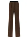 Tom Ford Silk Pants In Brown