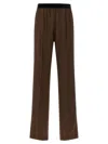 Tom Ford Silk Pants In Brown