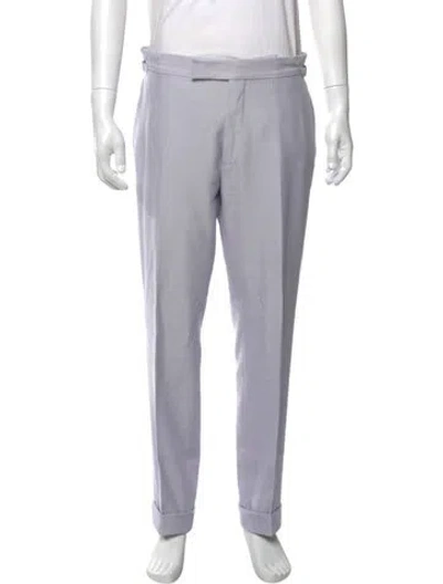 Pre-owned Tom Ford Silk Pants In Gray
