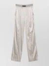 Tom Ford Silk Pants Pajama Elastic Waistband In Neutral