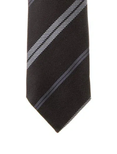 Pre-owned Tom Ford Silk Pattern Tie In Black