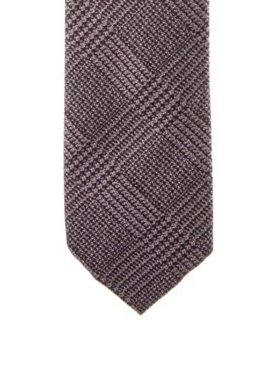 Pre-owned Tom Ford Silk Pattern Tie In Black