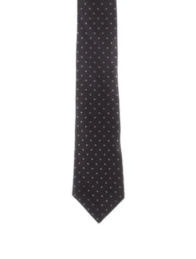 Pre-owned Tom Ford Silk Pattern Tie In Black