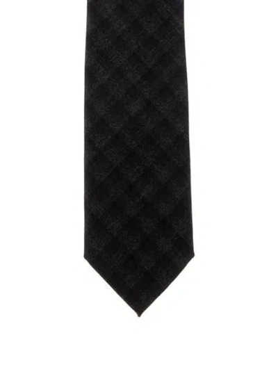 Pre-owned Tom Ford Silk Pattern Tie In Black