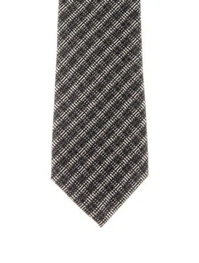 Pre-owned Tom Ford Silk Pattern Tie In Black