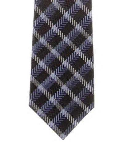 Pre-owned Tom Ford Silk Pattern Tie In Blue