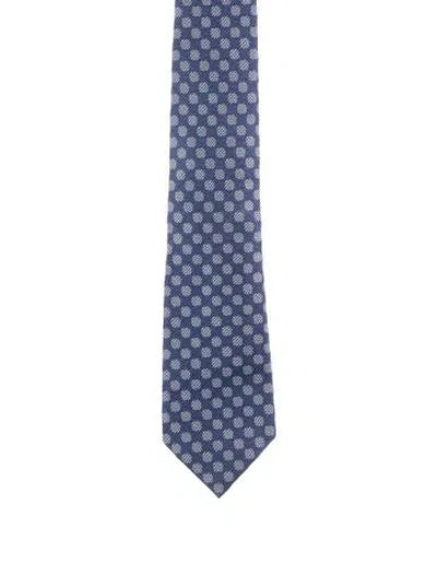 Pre-owned Tom Ford Silk Pattern Tie In Blue